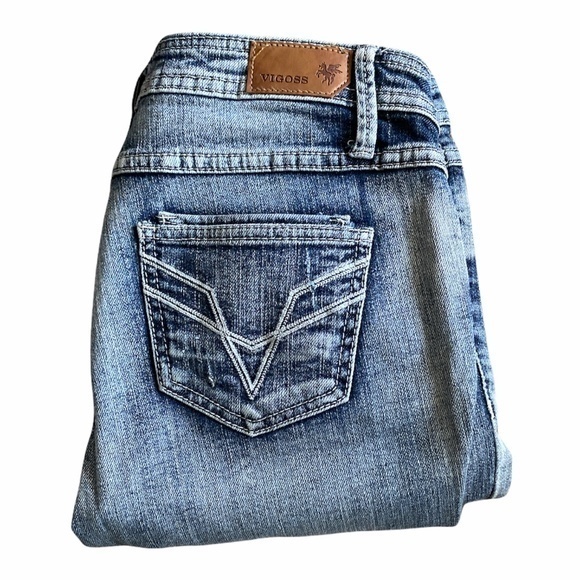 Vigoss Destroyed Cuffed Capri‎ Jeans Sz. 7 Juniors - Picture 5 of 9